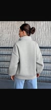 Siyah yarım Fermuarlı Sweatshirt
