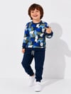 Erkek Çocuk Ayı Desenli Sweatshirt ve Bağcıklı Pantolon 2’li Alt Üst Takım