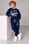 Erkek Çocuk Bisiklet Baskılı Sweatshirt Jogger Pantolon Alt Üst Takım