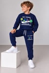 Erkek Çocuk Bisiklet Baskılı Sweatshirt Jogger Pantolon Alt Üst Takım