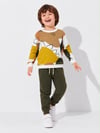 Erkek Çocuk Dinozor Desenli Sweatshirt ve Bağcıklı Pantolon 2’li Alt Üst Takım