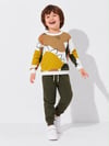 Erkek Çocuk Dinozor Desenli Sweatshirt ve Bağcıklı Pantolon 2’li Alt Üst Takım