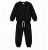 Erkek Çocuk Dinozor Nakışlı Bisiklet Yaka Sweatshirt Pantolon 2’li Alt Üst Takım