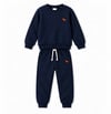 Erkek Çocuk Dinozor Nakışlı Bisiklet Yaka Sweatshirt Pantolon 2’li Alt Üst Takım