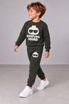Erkek Çocuk Dumpling Squad Baskılı Bisiklet Yaka Eşofman Alt Üst Takım
