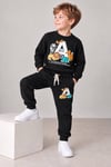 Erkek Çocuk Hayvan Figürlü A Baskılı Sweatshirt Jogger Pantolon 2’li Alt Üst Takım