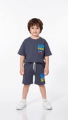 Erkek Çocuk Karakter Baskılı Kısa Kollu Tişört Şortlu Yazlık Takım