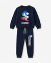 Erkek Çocuk Karakter Baskılı Lacivert 2’li Sweatshirt Eşofman Takımı