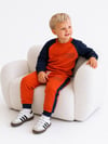 Erkek Çocuk Renk Bloklu Sweatshirt Jogger Pantolon Alt Üst Takım