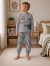 Erkek Çocuk Safari Hayvan Baskılı Uzun Kollu Pijama Takımı
