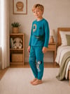 Erkek Çocuk Safari Hayvan Baskılı Uzun Kollu Pijama Takımı