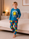 Erkek Çocuk Smile Baskılı Uzun Kollu Pijama Takımı