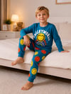 Erkek Çocuk Smile Baskılı Uzun Kollu Pijama Takımı