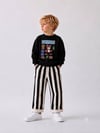 Erkek Çocuk Super Bear Adventure Baskılı Sweatshirt Çizgili Pantolon Takım