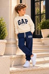 Erkek Çocuk Yazı Baskılı 3 İplik Şardonlu Sweatshirt ve Eşofman Takımı 3-10 Yaş