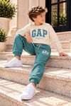 Erkek Çocuk Yazı Baskılı 3 İplik Şardonlu Sweatshirt ve Eşofman Takımı 3-10 Yaş