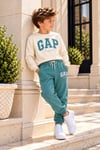 Erkek Çocuk Yazı Baskılı 3 İplik Şardonlu Sweatshirt ve Eşofman Takımı 3-10 Yaş