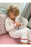 Kalp Desenli Kız Çocuk Pijama Takımı