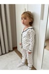 Kalp Desenli Kız Çocuk Pijama Takımı
