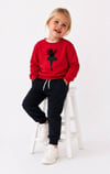 Kız Çocuk Balerin Baskılı Sweatshirt Eşofman Altı Takım