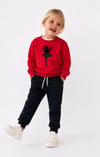Kız Çocuk Balerin Baskılı Sweatshirt Eşofman Altı Takım