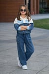 Kız Çocuk Denim Ceket Pantolon Takım – Spor Şık Kombin