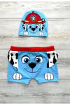 Paw Patrol Baskılı Boneli Erkek Çocuk Mayo