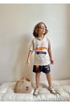 Yigit Butik Araba Baskılı Şortlu Erkek Çocuk Takım