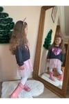 Yigit Butik Barbie Baskılı Tüllü Sweat Elbise