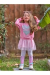 Yigit Butik Barbie Baskılı Tüllü Sweat Elbise