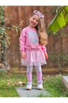 Yigit Butik Barbie Baskılı Tüllü Sweat Elbise