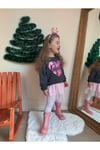 Yigit Butik Barbie Baskılı Tüllü Sweat Elbise