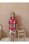 Yigit Butik Baskılı Şortlu Kız Çocuk Takım