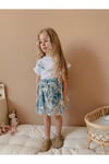 Yigit Butik Çiçek Desenli Etekli Kız Çocuk Alt Üst Takım