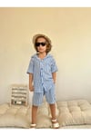 Yigit Butik Çizgili Şortlu Erkek Çocuk Takım