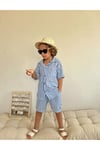Yigit Butik Çizgili Şortlu Erkek Çocuk Takım