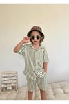 Yigit Butik Çizgili Şortlu Erkek Çocuk Takım