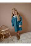 Yigit Butik Dantel Yaka Denim Elbise