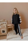 Yigit Butik Fiyonk Detaylı İspanyol Paça Kız Çocuk Alt Üst Takım