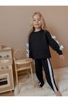 Yigit Butik Fiyonk Detaylı İspanyol Paça Kız Çocuk Alt Üst Takım