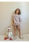 Yigit Butik Gofre Kumaş Mandarin Yaka Erkek Çocuk Şortlu Takım