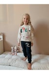 Yigit Butik Kedi Baskılı Kız Çocuk Takım
