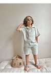 Yigit Butik Keten Kumaş Çizgili Erkek Çocuk Takım