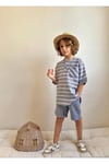 Yigit Butik Keten Kumaş Erkek Çocuk Şortlu Takım