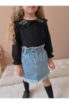 Yigit Butik Kot Etekli Kız Çocuk Takım