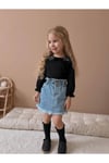Yigit Butik Kot Etekli Kız Çocuk Takım