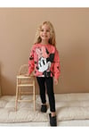 Yigit Butik Minnie Baskılı Taytlı Kız Çocuk Takım