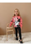 Yigit Butik Minnie Baskılı Taytlı Kız Çocuk Takım