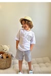 Yigit Butik Müslin Kumaş Şortlu Erkek Çocuk Takım