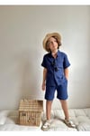 Yigit Butik Müslin Kumaş Şortlu Erkek Çocuk Takım